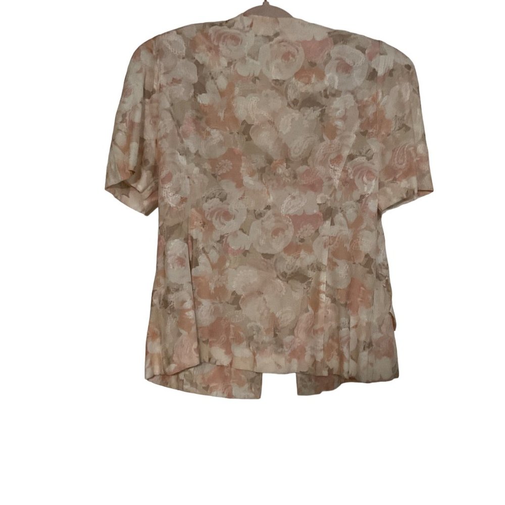 Vintage 1970 Leslie Faye Petite Collections Floral Jacket Size‎ 16 - Picture 3 of 11